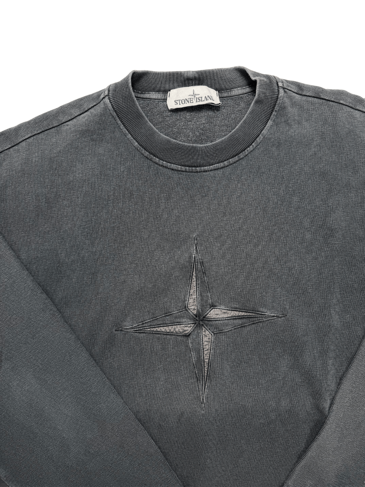 Stone Island Felpa Girocollo Effetto old Con logo a specchio Taglia M