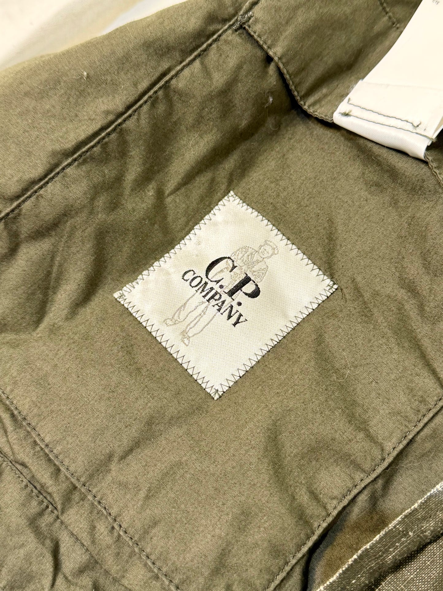 C.P. Company Green Plated Linen military issue tender Taglia L/XL