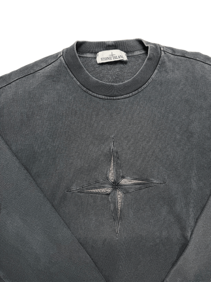 Stone Island Felpa Girocollo Effetto old Con logo a specchio Taglia M