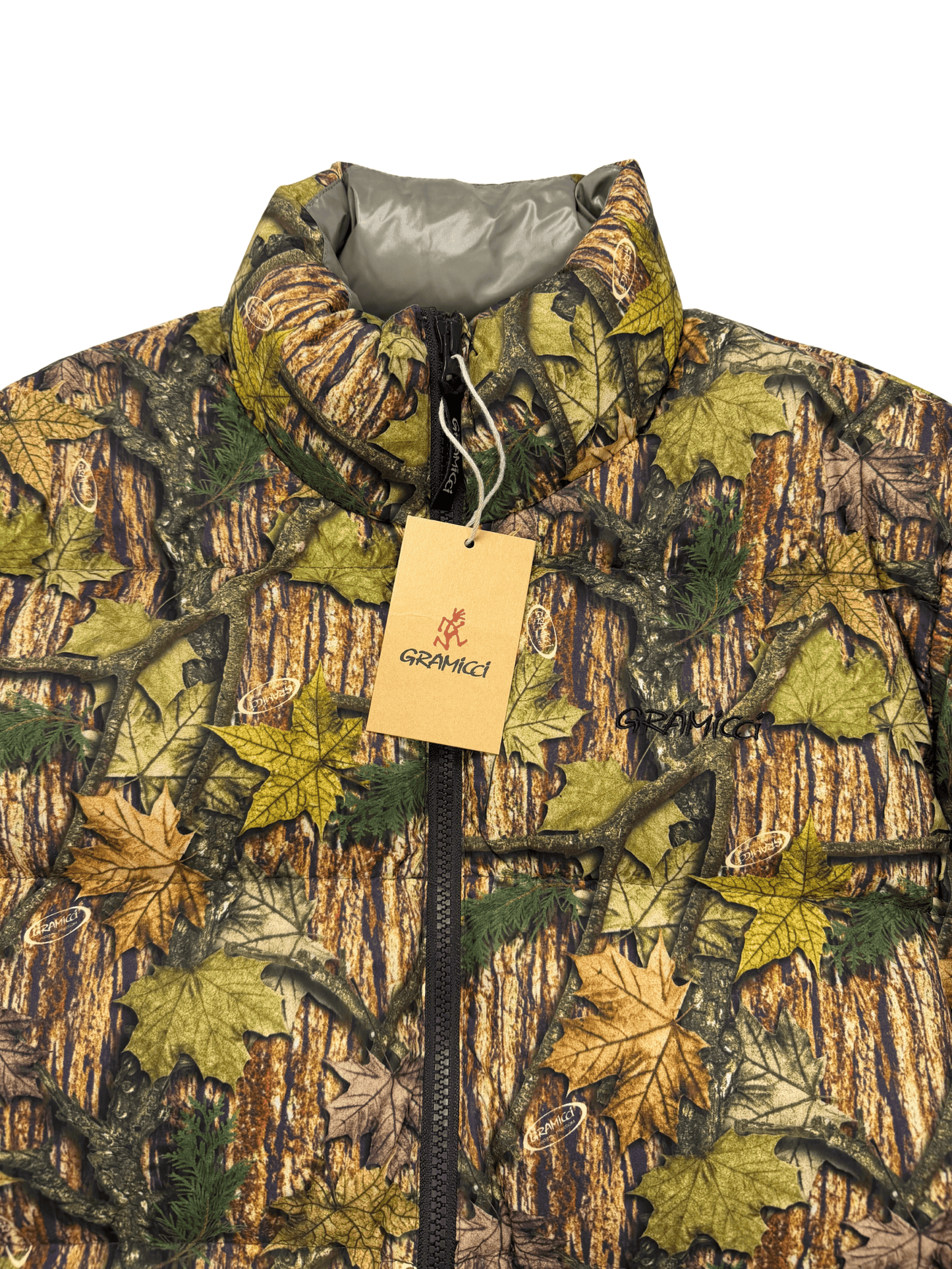 GRAMICCI Down Puffer Jacket Leaf Camo Taglia XS