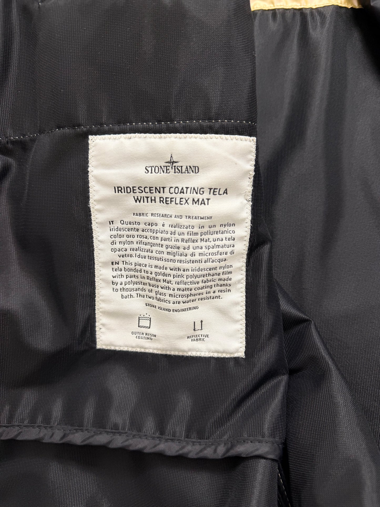 Stone Island Iridescent Coating Tela Reflex Mat 3 in 1 Pumino Interno taglia M