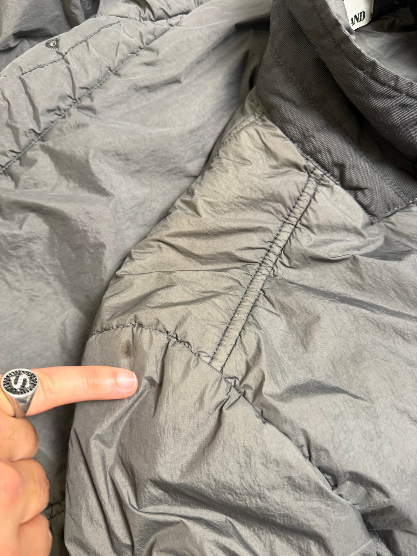 Stone Island Garment Dyed Crinkle Reps Ny Grey Taglia M