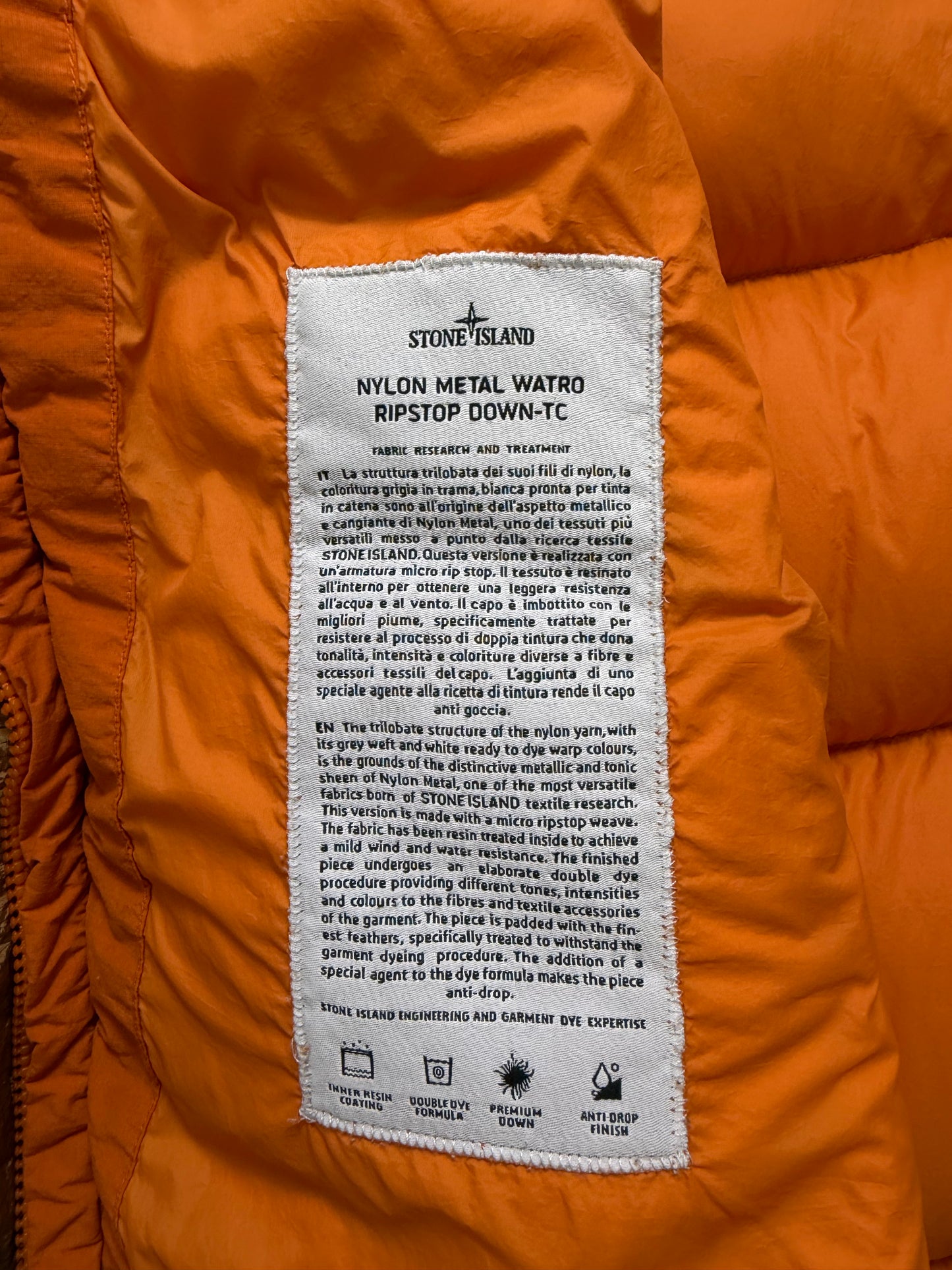 Stone Island Nylon Metal Watro Ripstop Down-Tc Taglia M