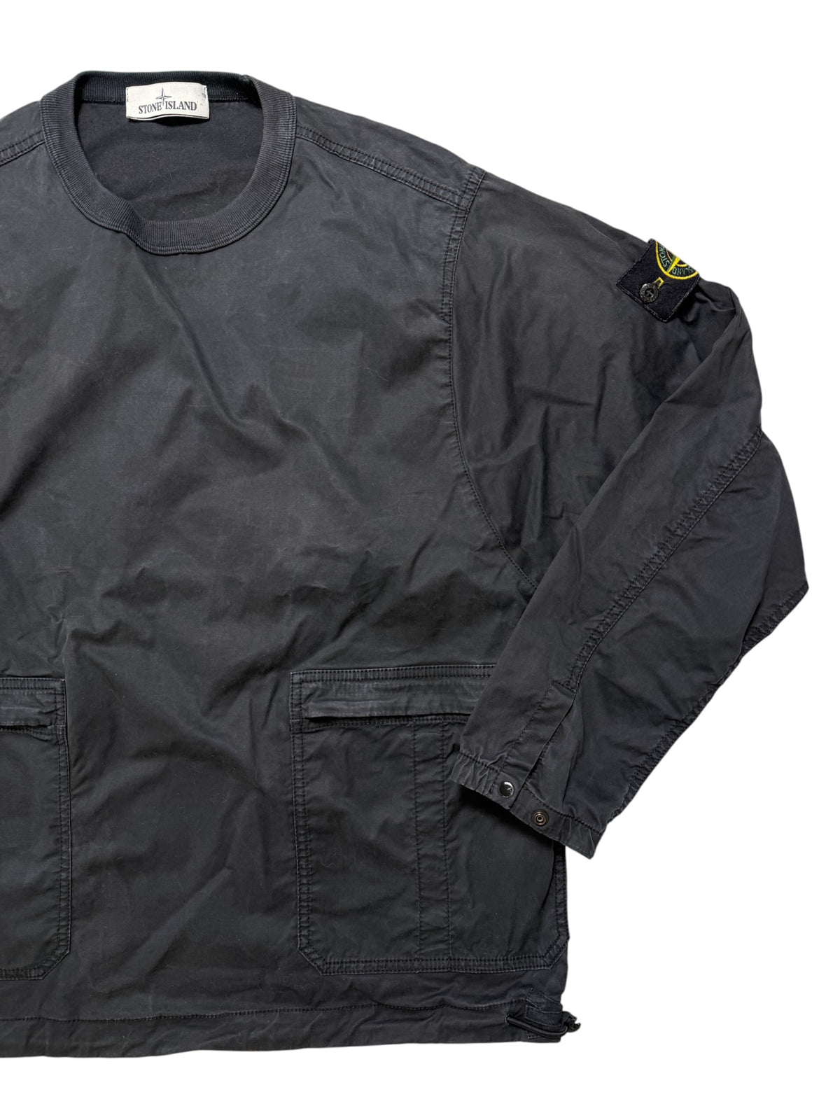 Stone Island 2021 Felpa Cargo In Cotone Spazzolato Taglia S