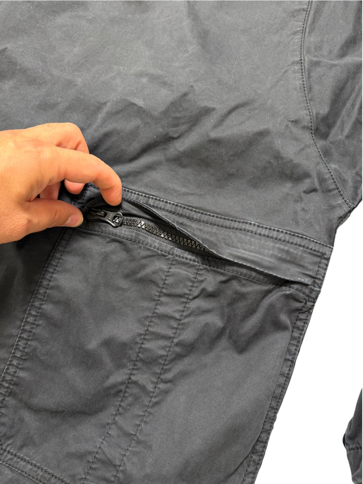 Stone Island 2021 Felpa Cargo In Cotone Spazzolato Taglia S