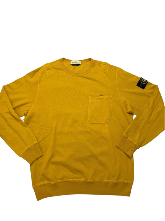 Stone Island 2018 Felpa Girocollo Classica Color Senape Taglia XXL