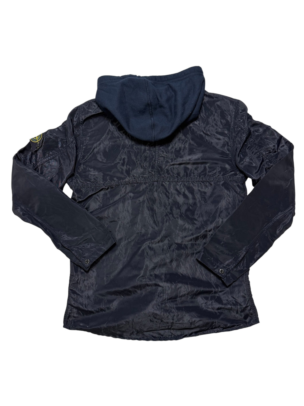 Stone Island 2016 Nylon Metal Felpa Cargo Pocket Blu Scuro Taglia L