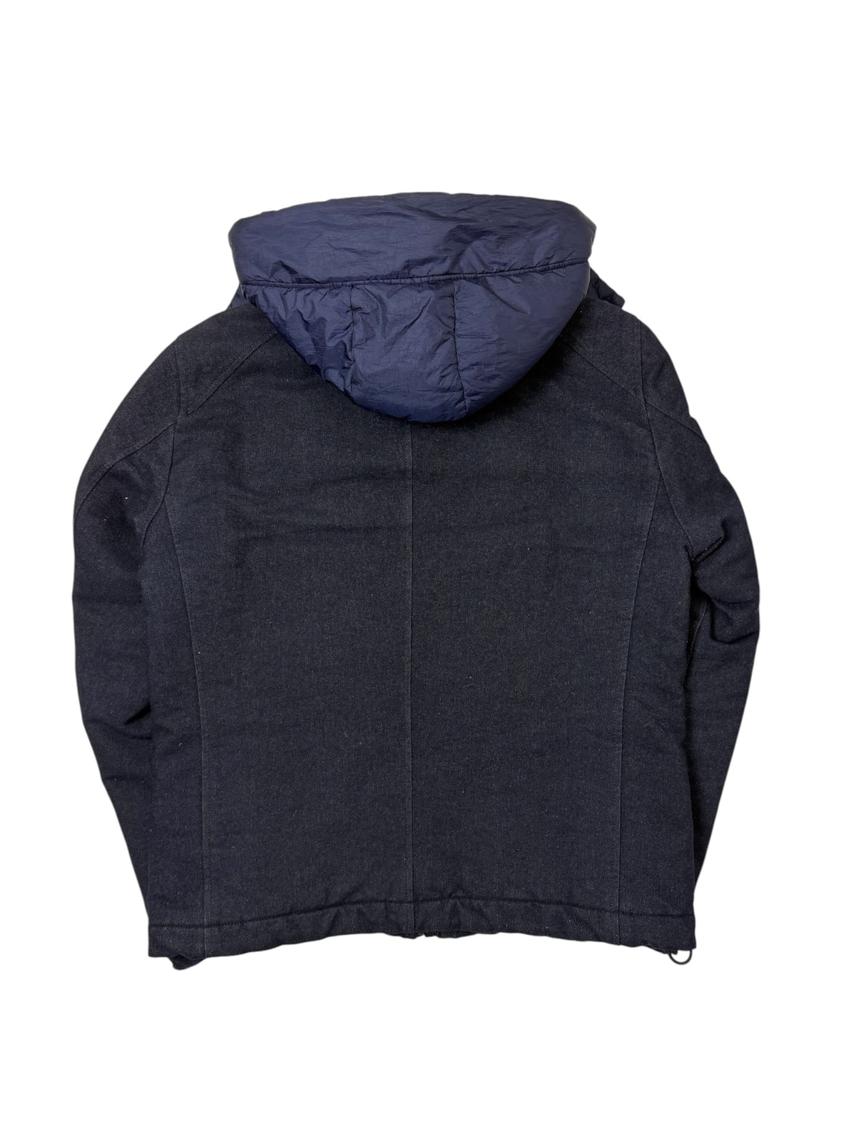 Stone Island Saia Doppia Faccia Blu Navy Cappuccio Removibile Taglia L