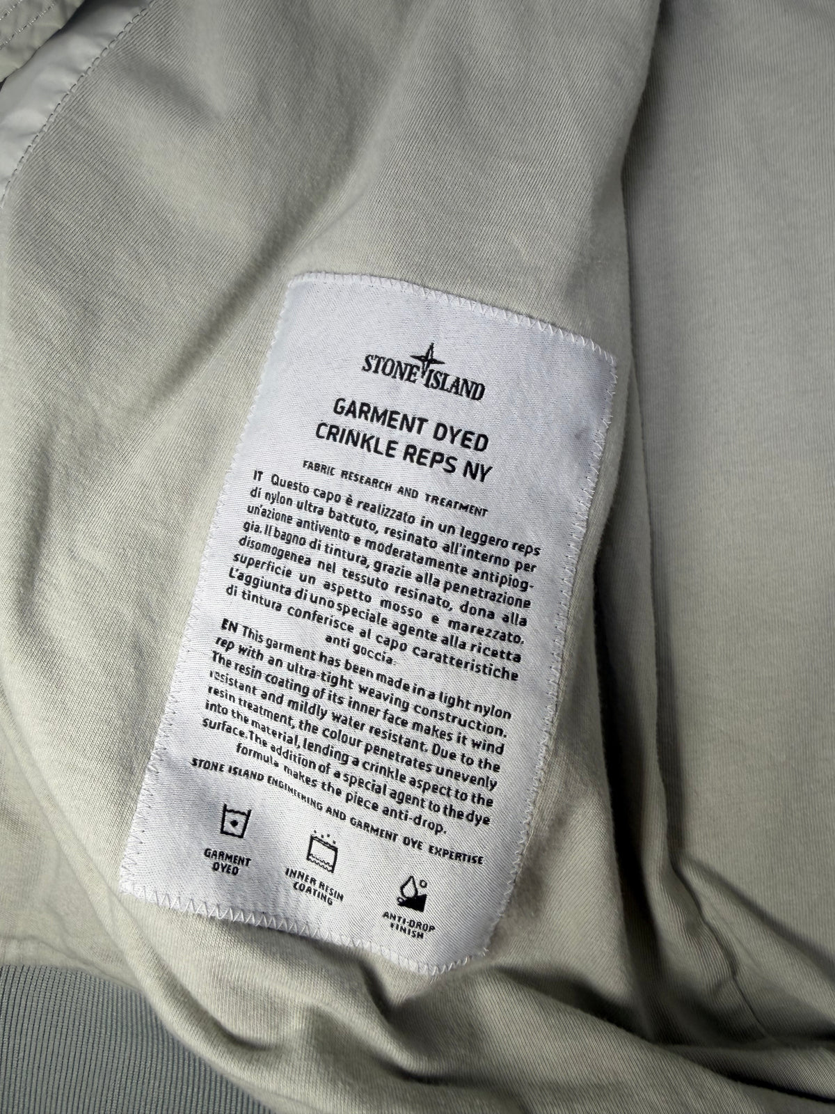 Stone Island Garment dyed Crinkle Reps NY Taglia L