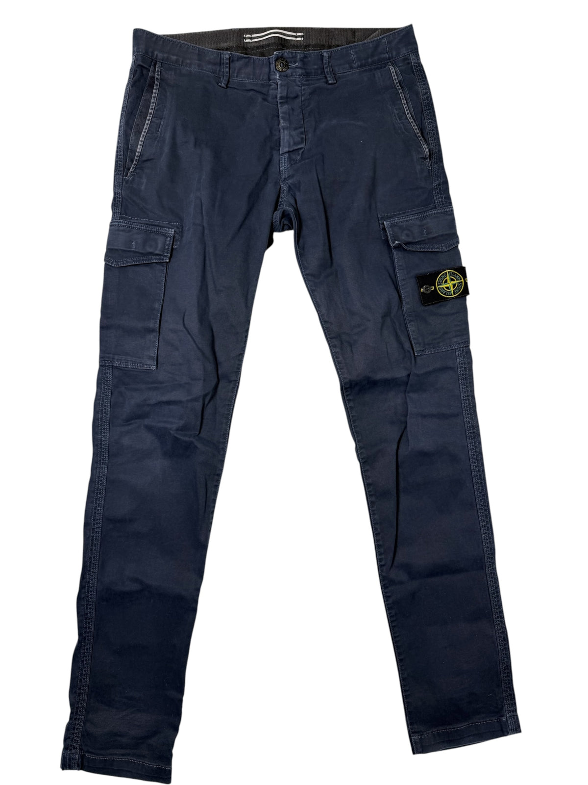 Stone Island Pantaloni Cargo Blu Navy Taglia W32