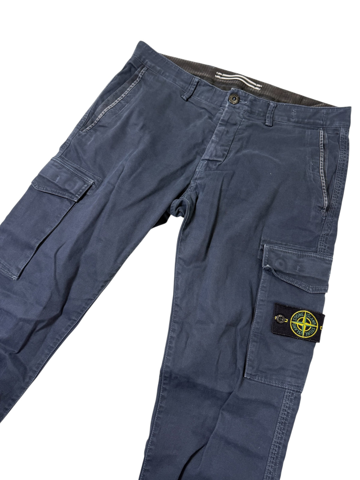 Stone Island Pantaloni Cargo Blu Navy Taglia W32