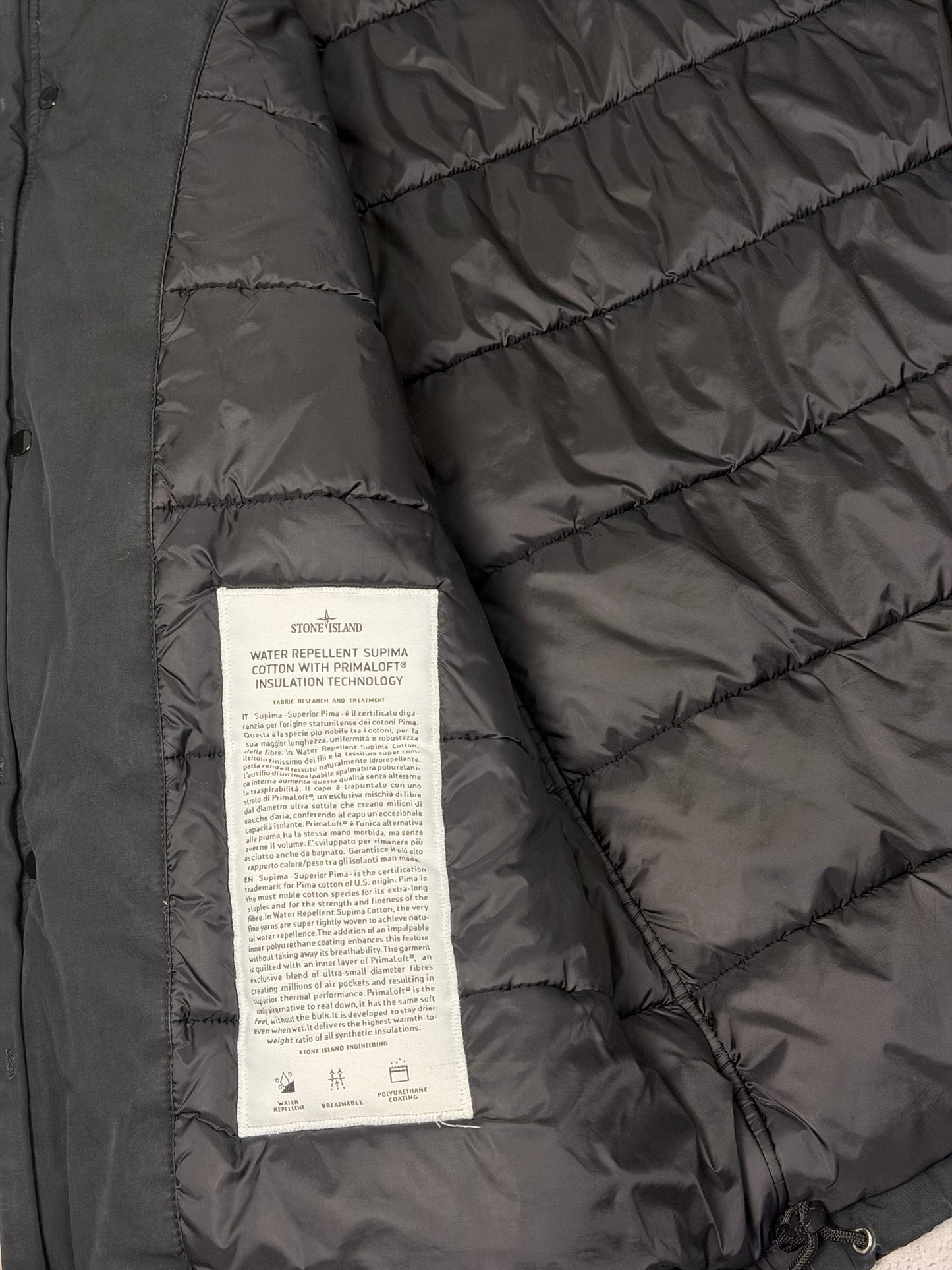 Stone Island Water Repellent Supima Cotton With Primaloft Insulation Technology Taglia M