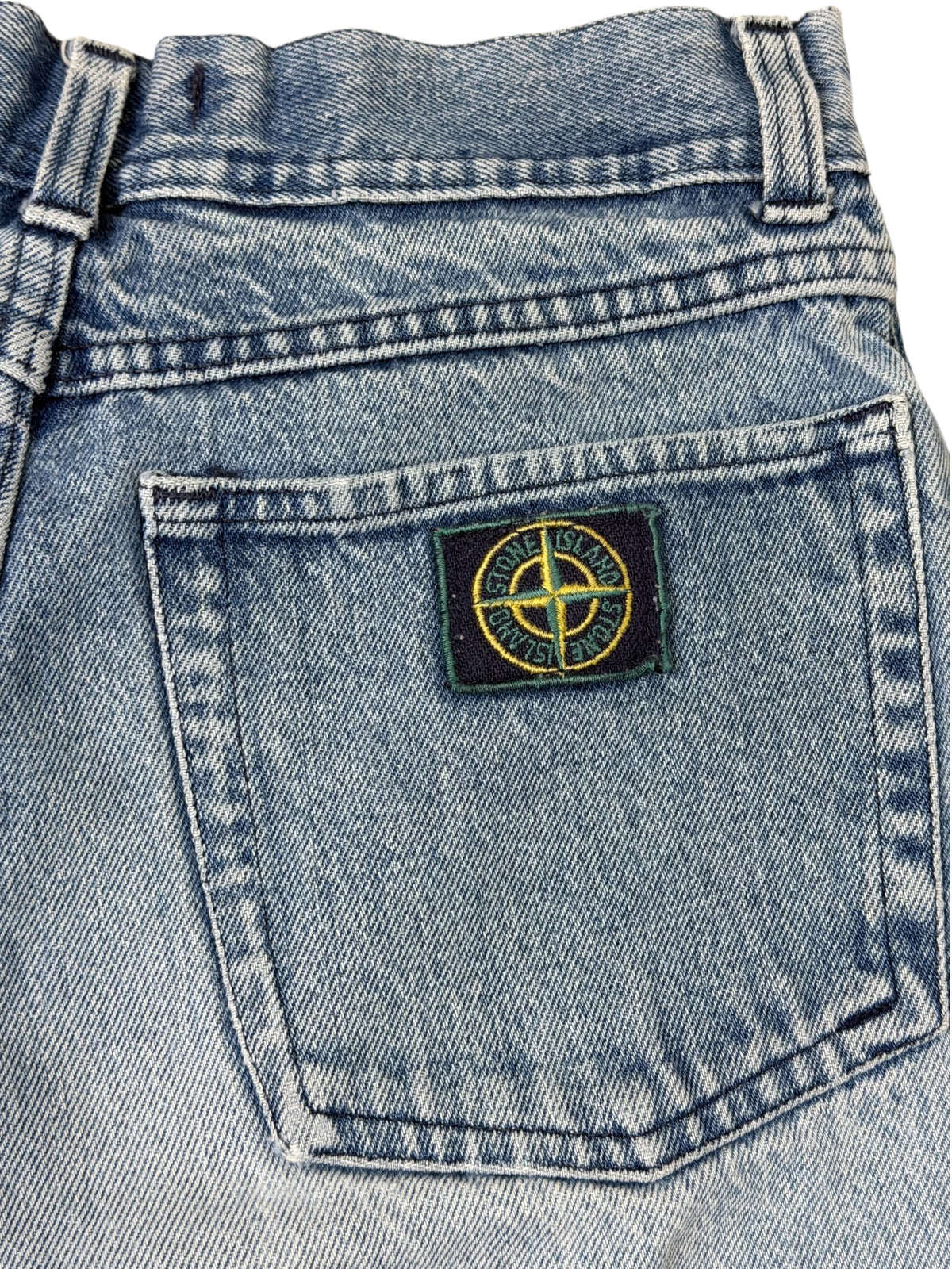 Stone Island Vintage Jeans Logo Ricamato Taglia XS