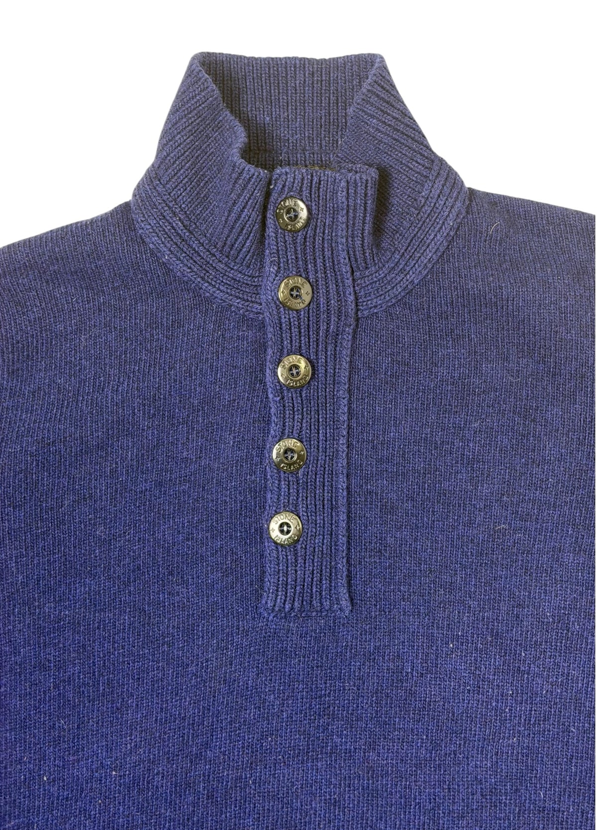 Stone Island 2013 Maglione a collo alto chiusura a zip e bottoni Taglia XXL