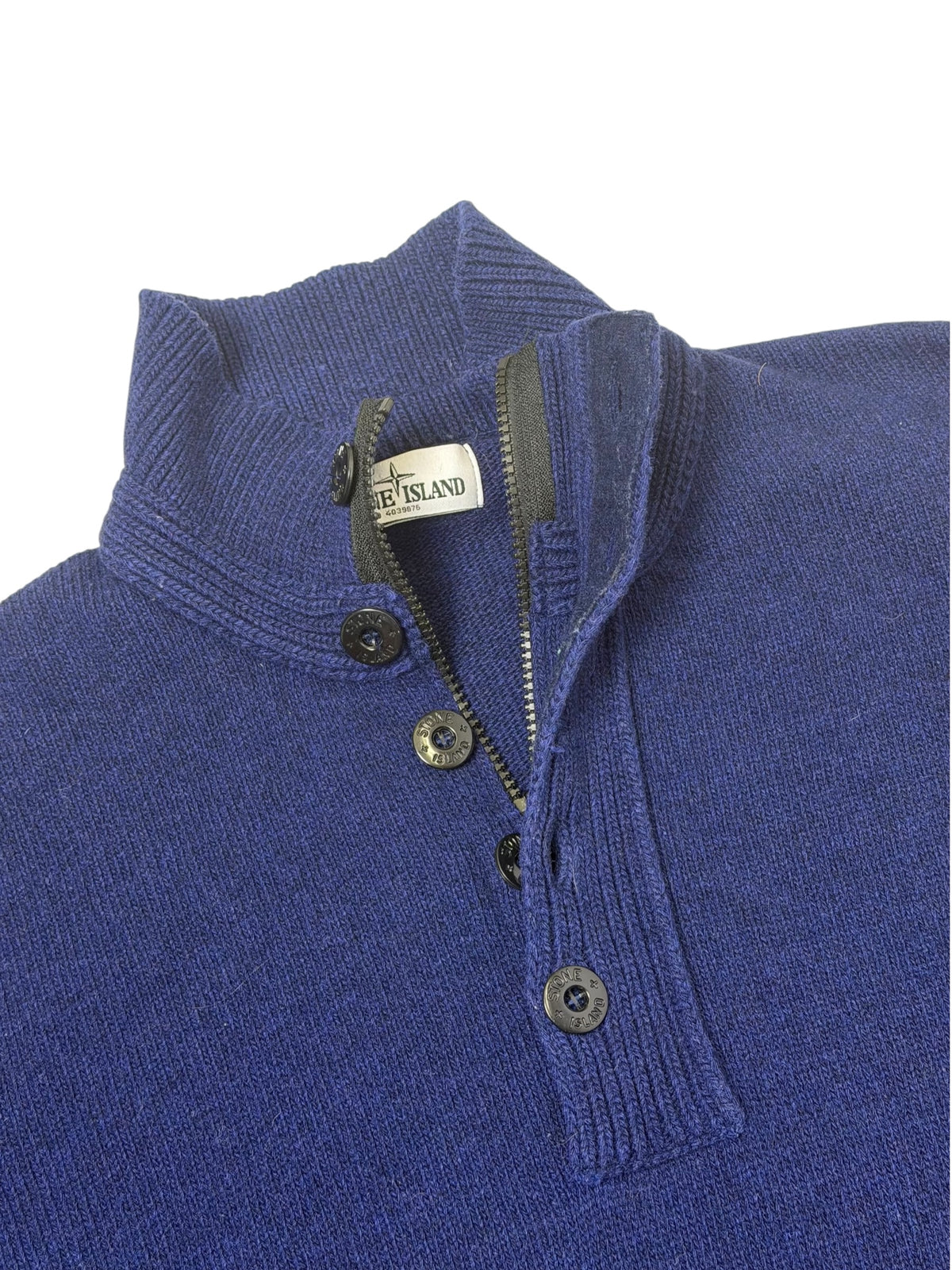 Stone Island 2013 Maglione a collo alto chiusura a zip e bottoni Taglia XXL