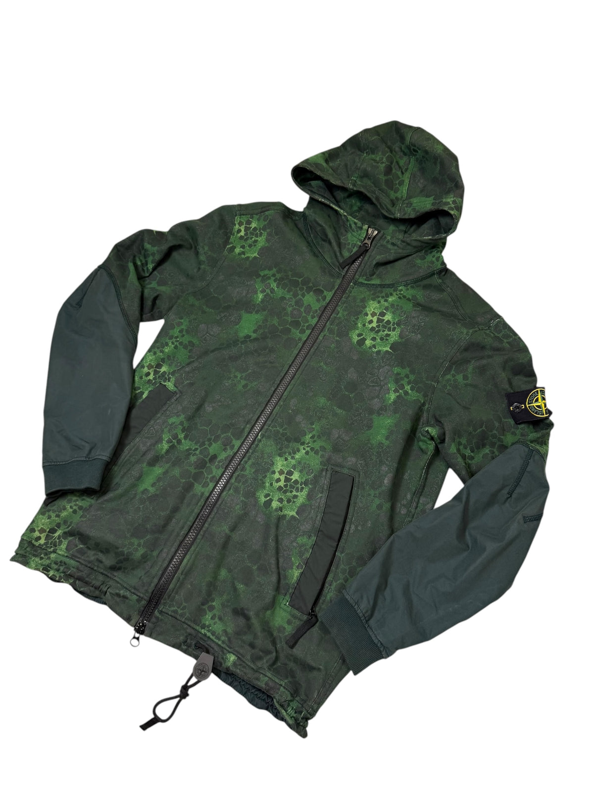 Stone Island S/S 2018 Felpa con cappuccio Alligator Camo Taglia L