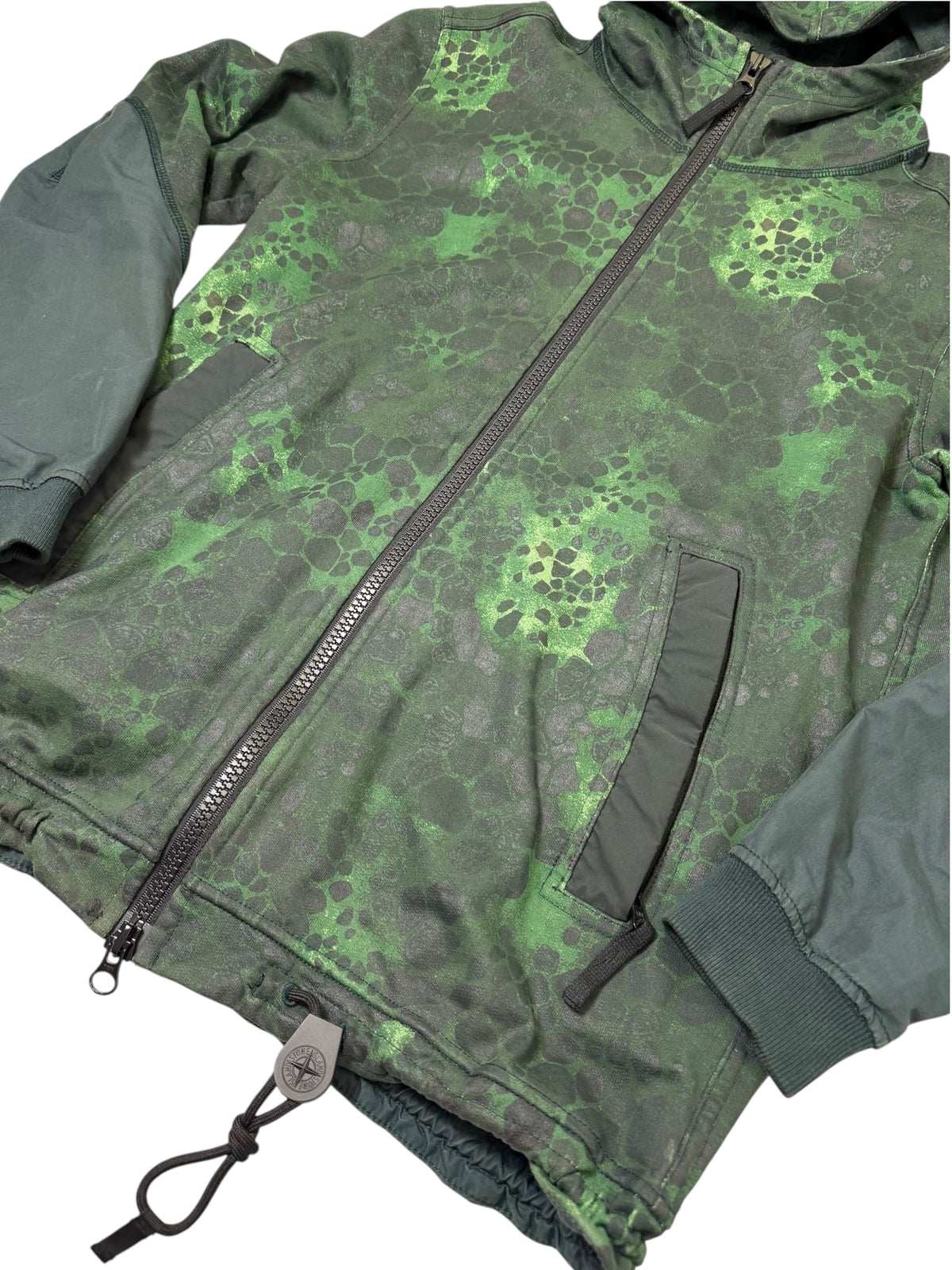 Stone Island S/S 2018 Felpa con cappuccio Alligator Camo Taglia L