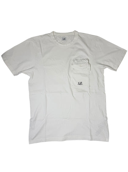 C.P.Company T-shirt Bianca con Taschino Frontale Taglia L