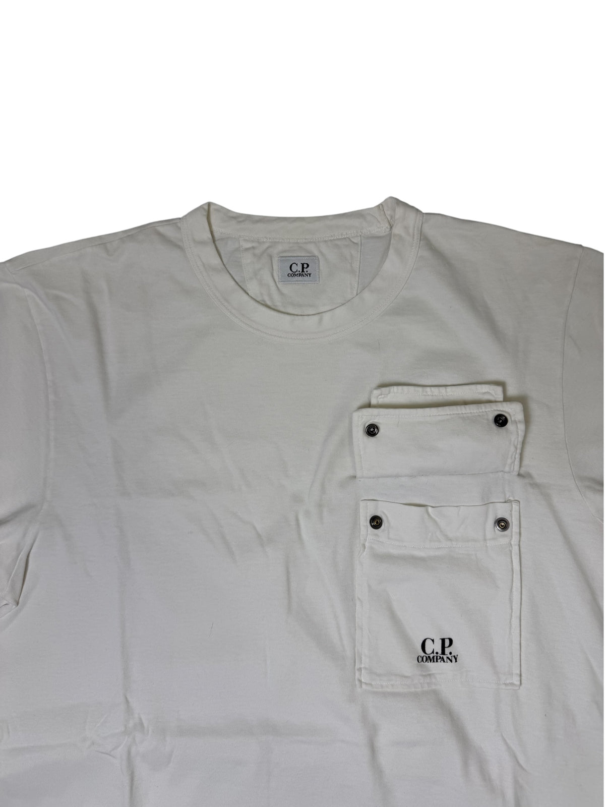 C.P.Company T-shirt Bianca con Taschino Frontale Taglia L