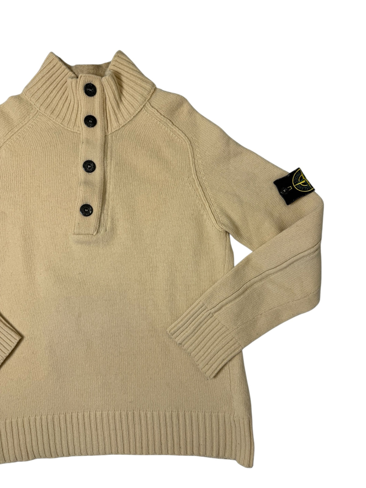 Stone Island 2006 Maglione Lana Collo alto chiusura a zip e bottoni Taglia M