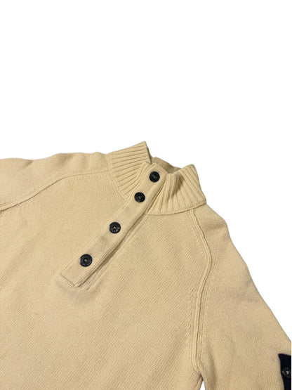 Stone Island 2006 Maglione Lana Collo alto chiusura a zip e bottoni Taglia M