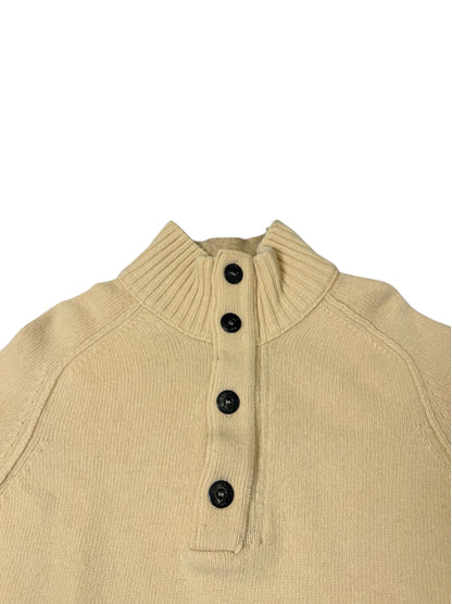 Stone Island 2006 Maglione Lana Collo alto chiusura a zip e bottoni Taglia M
