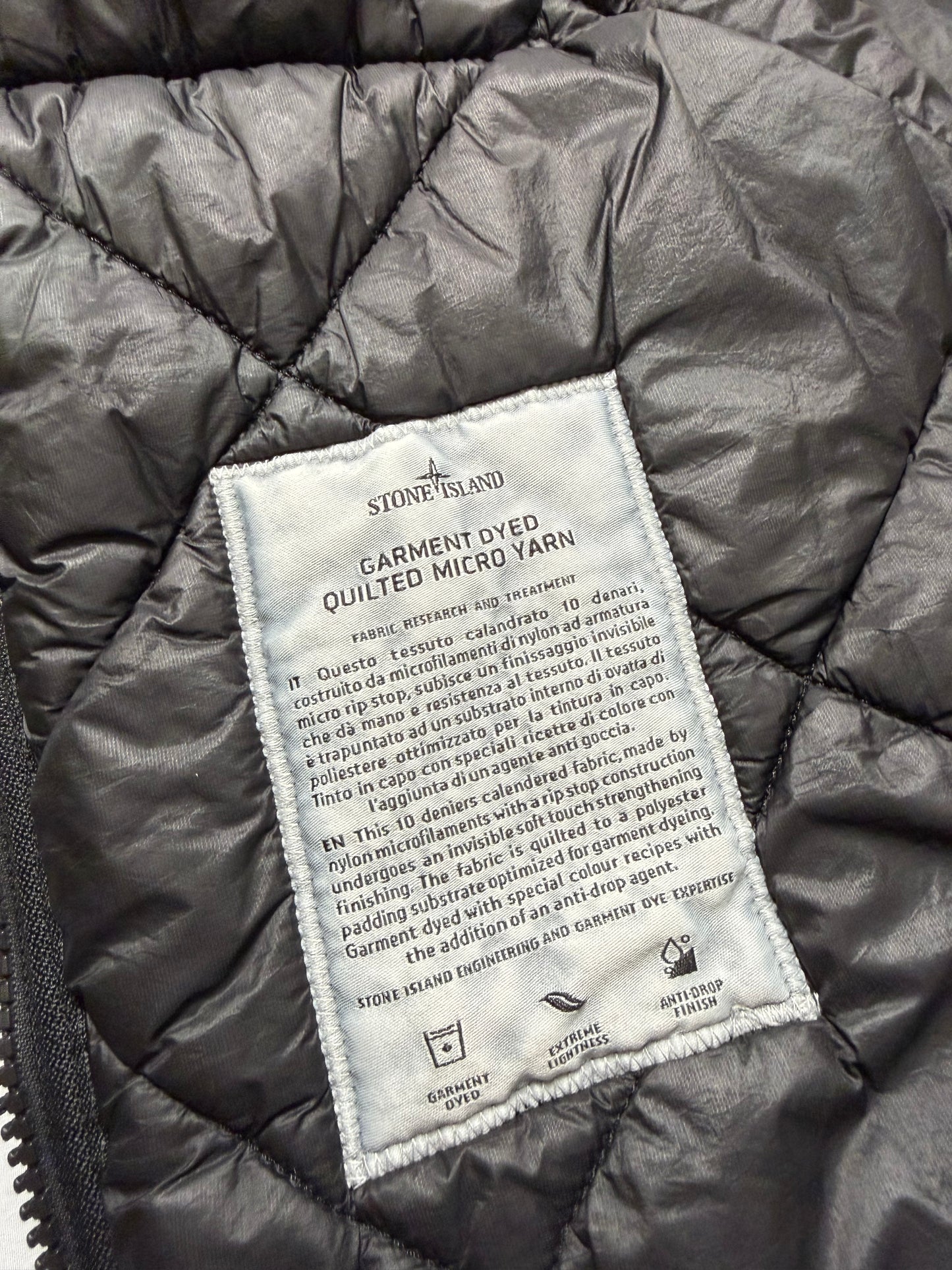 Stone Island Garment Dyed Quilted Micro Yarn Jacket Taglia L