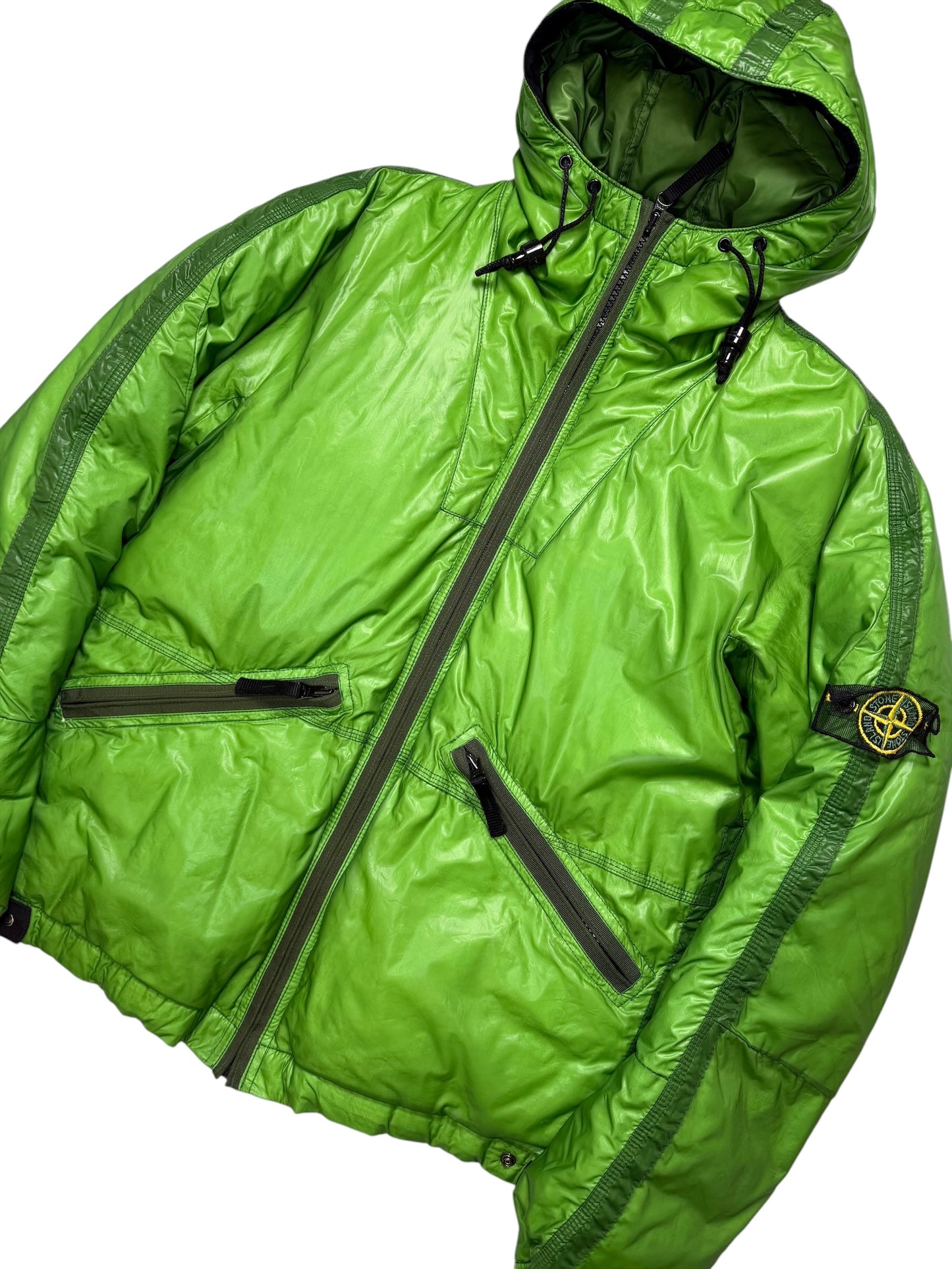 Stone Island Mesh Badge Down Puffer Jacket Taglia L Raro