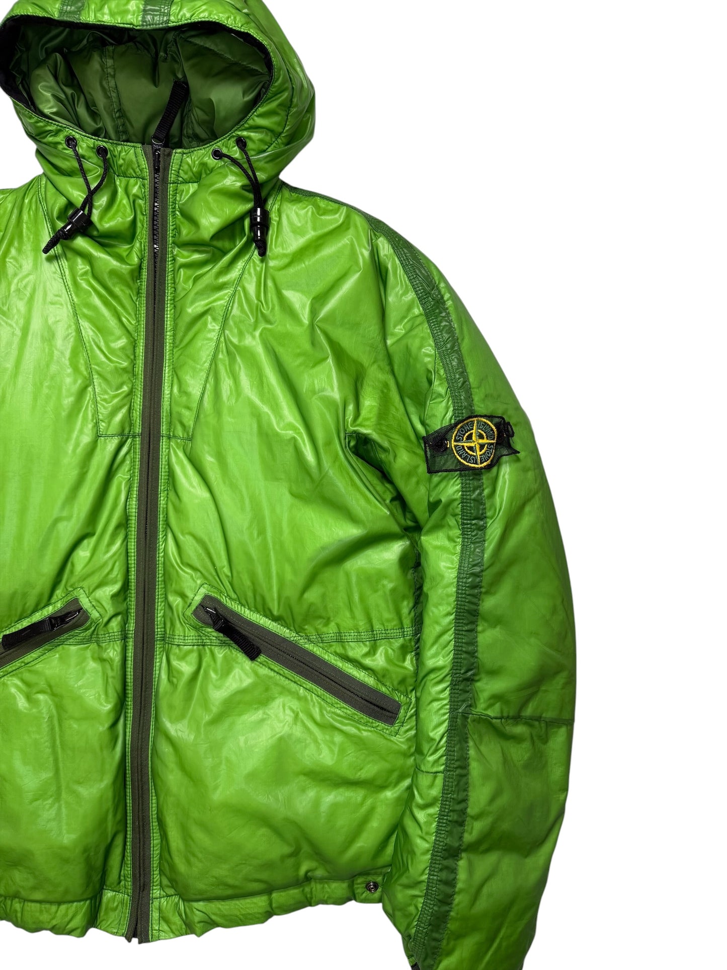 Stone Island Mesh Badge Down Puffer Jacket Taglia L Raro