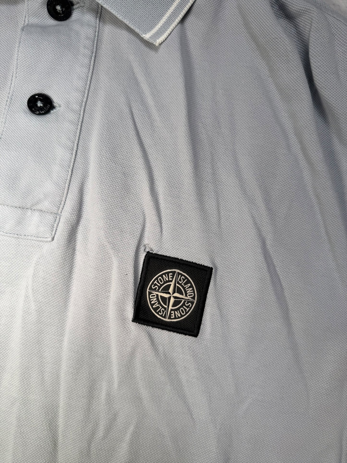 Stone Island Polo Taglia M Grigio Chiaro