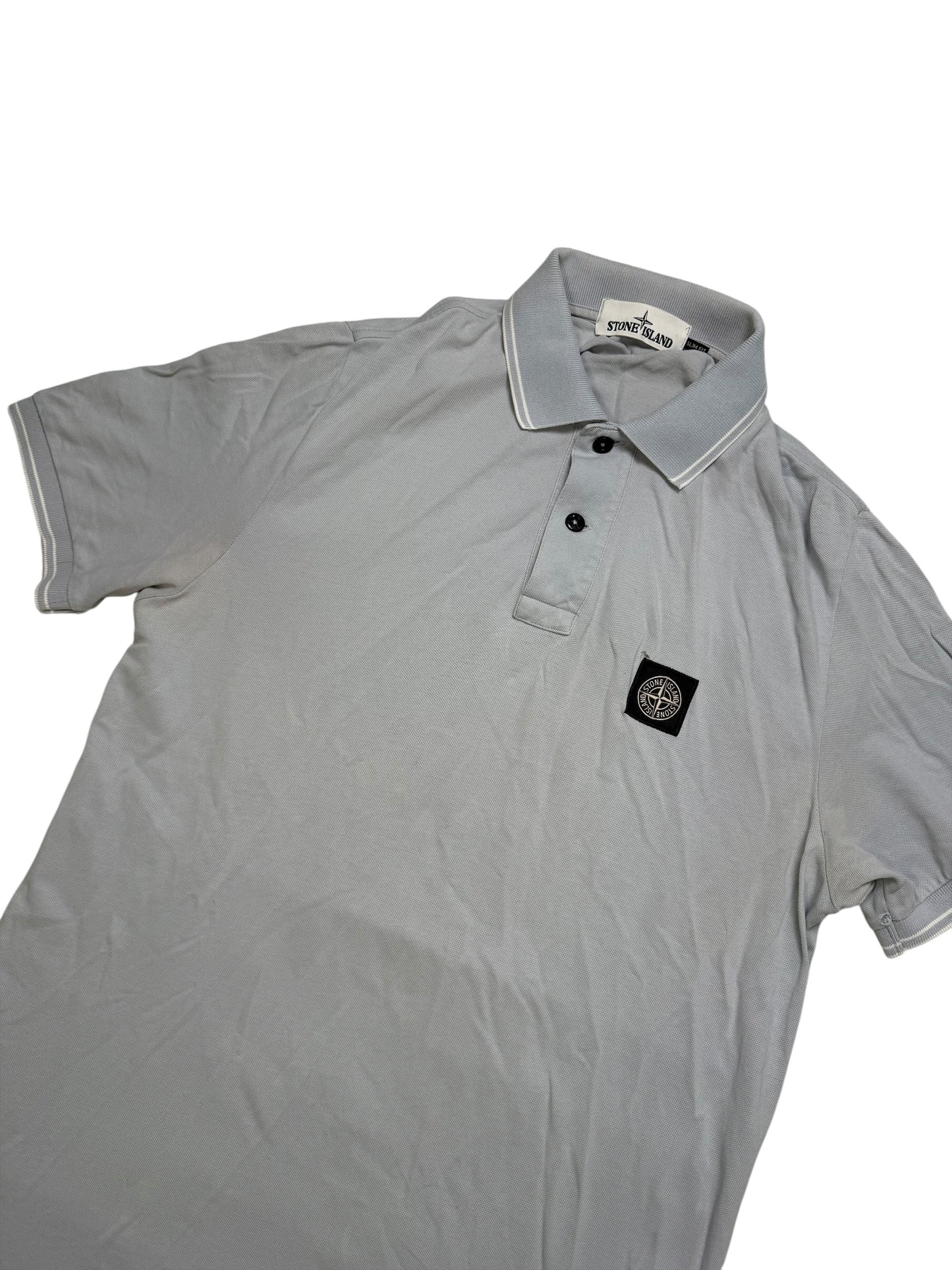 Stone Island Polo Taglia M Grigio Chiaro