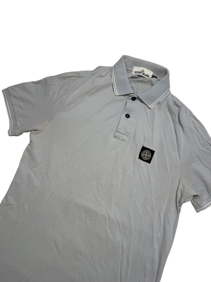 Stone Island Polo Taglia M Grigio Chiaro