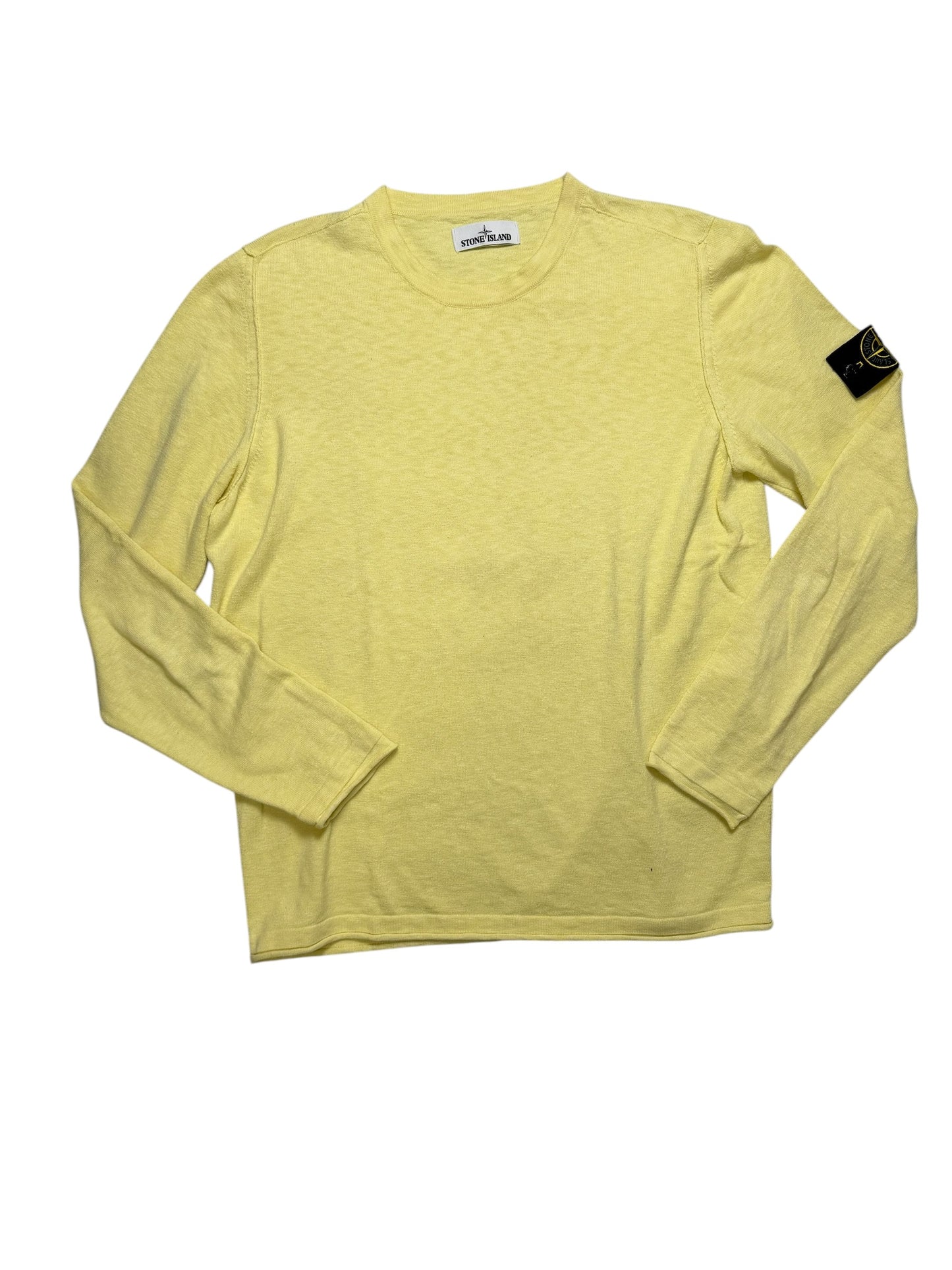 Stone Island Maglione Estivo Girocollo Classico Taglia XL Giallo