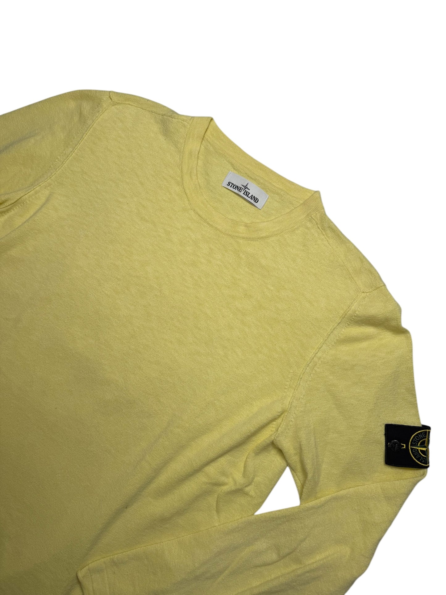 Stone Island Maglione Estivo Girocollo Classico Taglia XL Giallo