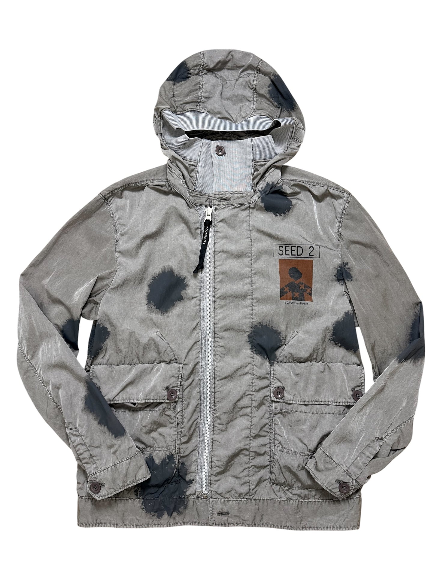 Cp Company Eco Chrome-R Seed 2 Painted Goggle Jacket Taglia 46