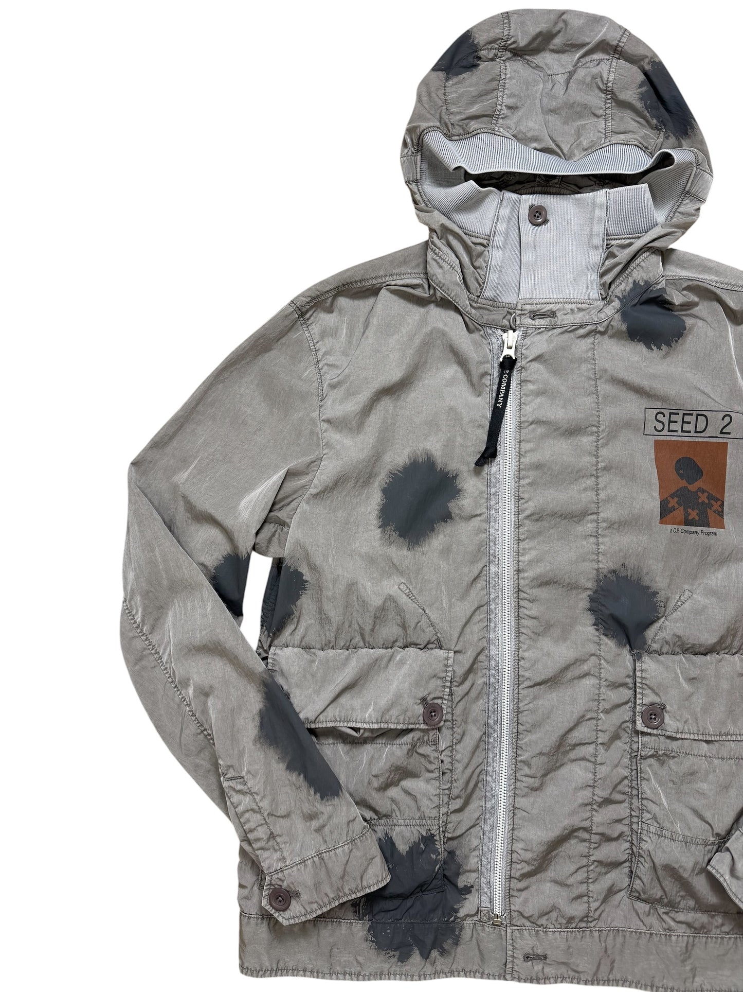 Cp Company Eco Chrome-R Seed 2 Painted Goggle Jacket Taglia 46