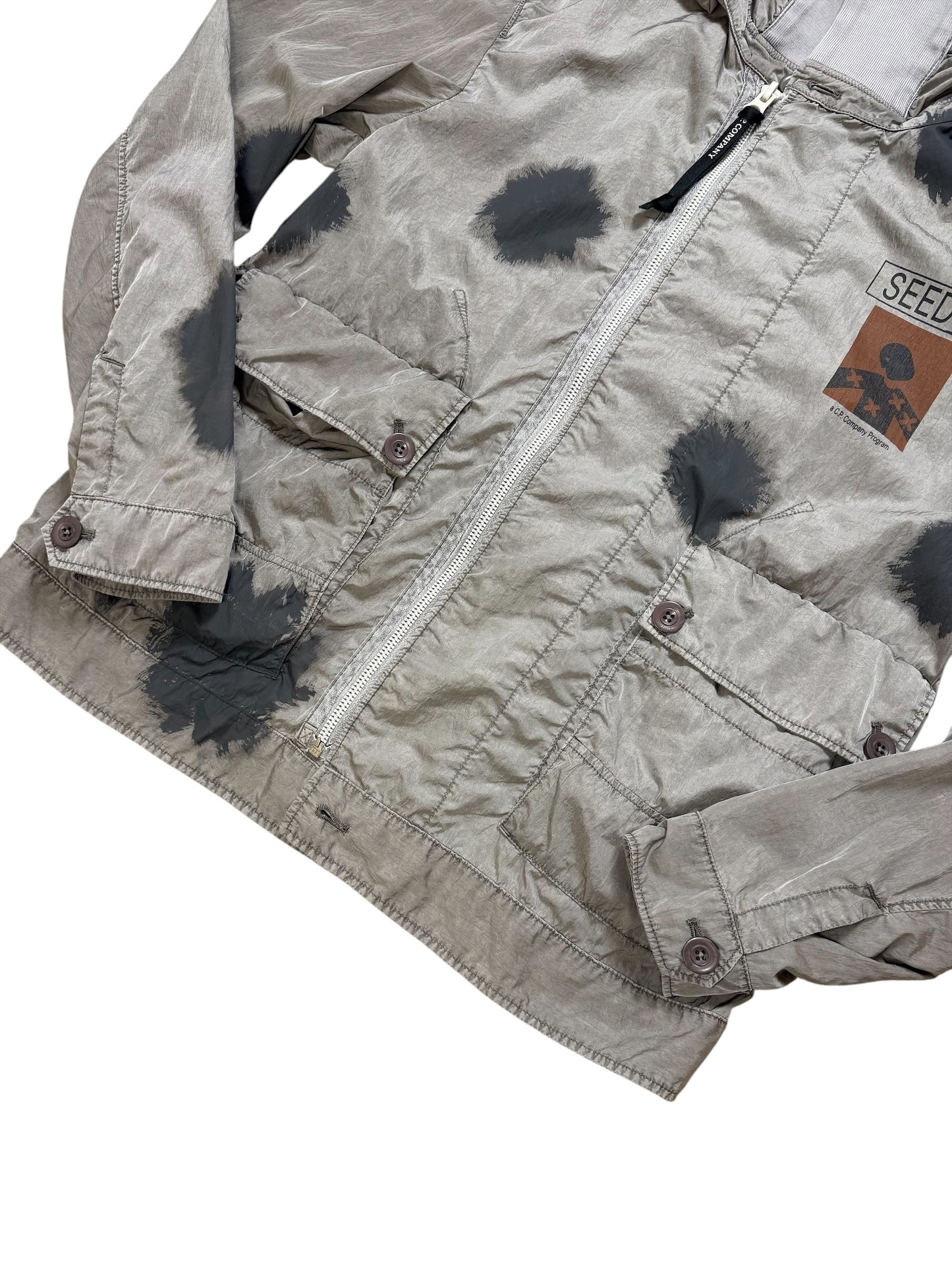 Cp Company Eco Chrome-R Seed 2 Painted Goggle Jacket Taglia 46