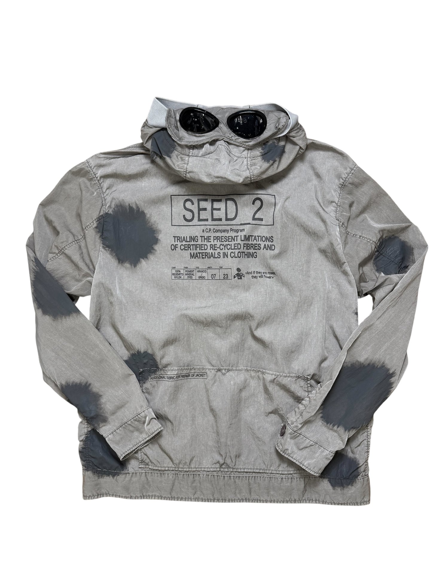 Cp Company Eco Chrome-R Seed 2 Painted Goggle Jacket Taglia 46