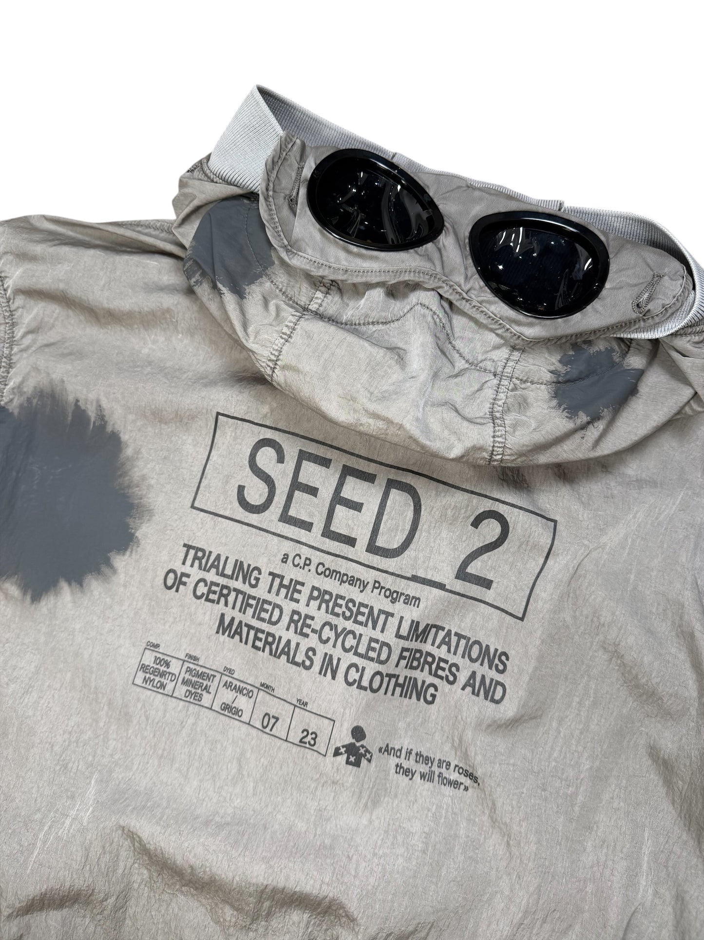 Cp Company Eco Chrome-R Seed 2 Painted Goggle Jacket Taglia 46