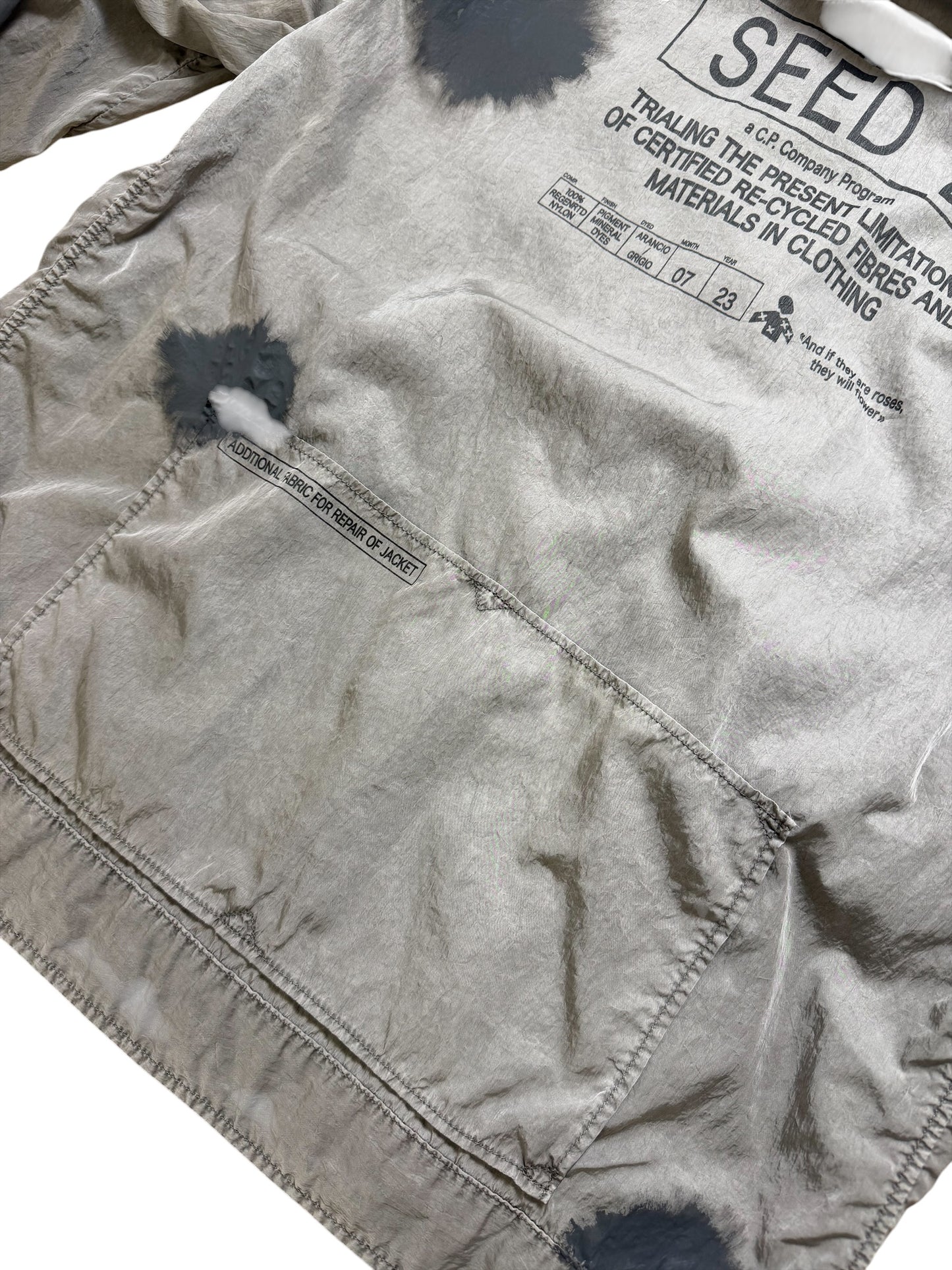Cp Company Eco Chrome-R Seed 2 Painted Goggle Jacket Taglia 46