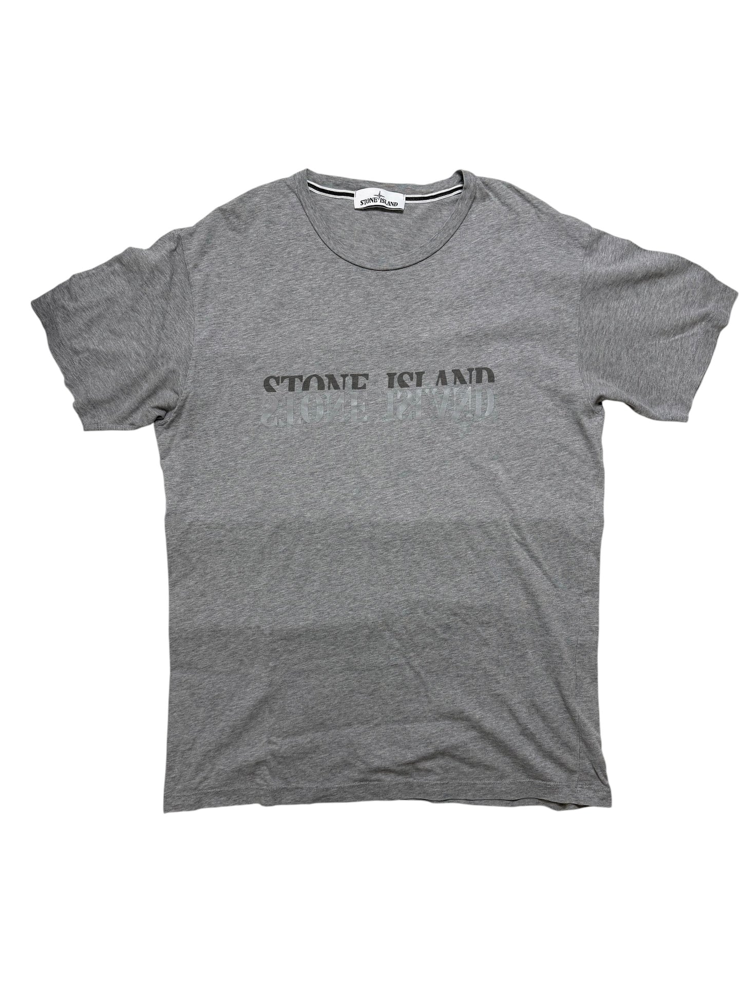 Stone Island T-shirt Reflective Logo Taglia XL Grigio