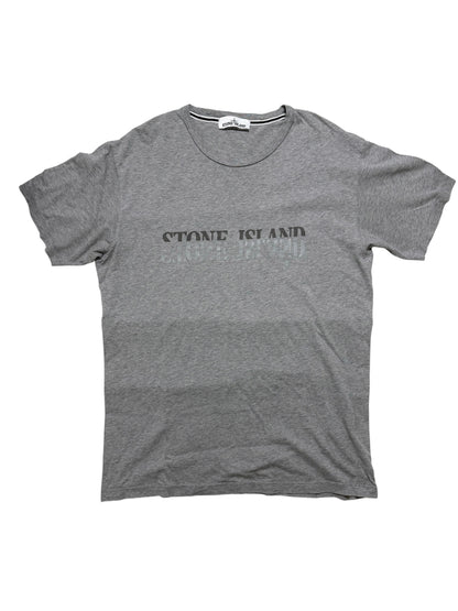 Stone Island T-shirt Reflective Logo Taglia XL Grigio