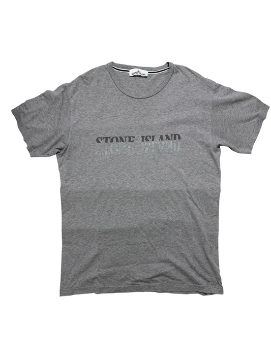 Stone Island T-shirt Reflective Logo Taglia XL Grigio