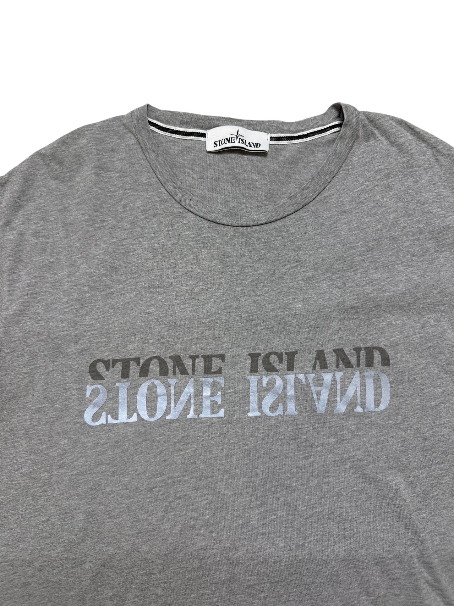 Stone Island T-shirt Reflective Logo Taglia XL Grigio