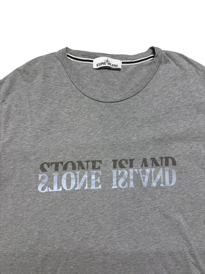 Stone Island T-shirt Reflective Logo Taglia XL Grigio