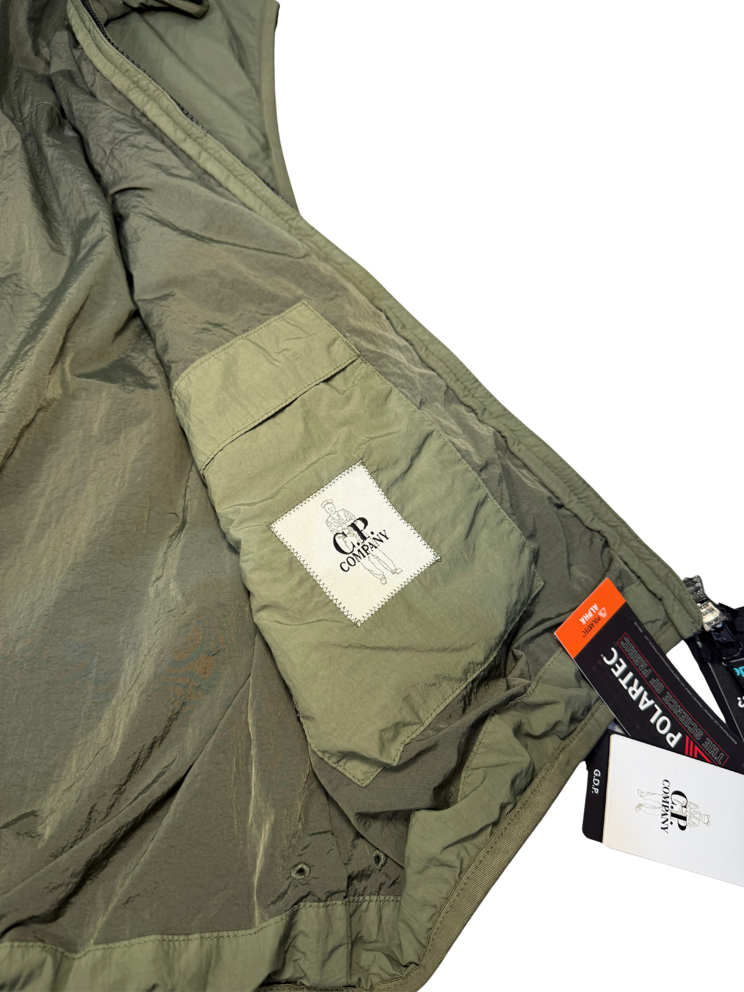 C.P.Company Smanicato GDP Polartec Nylon Taglia 48 Green