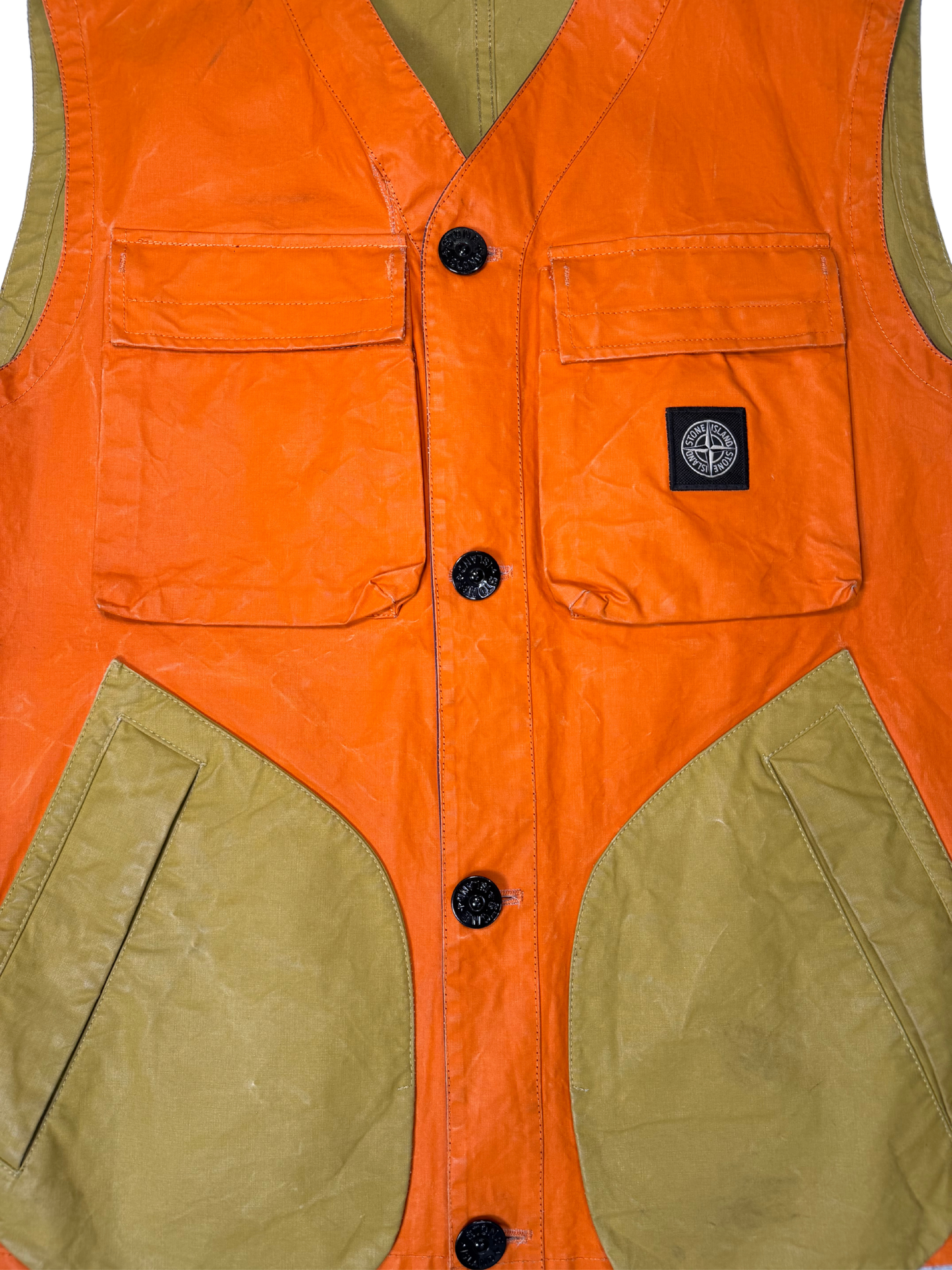 Stone Island Gilet Tela Placcata Bicolore