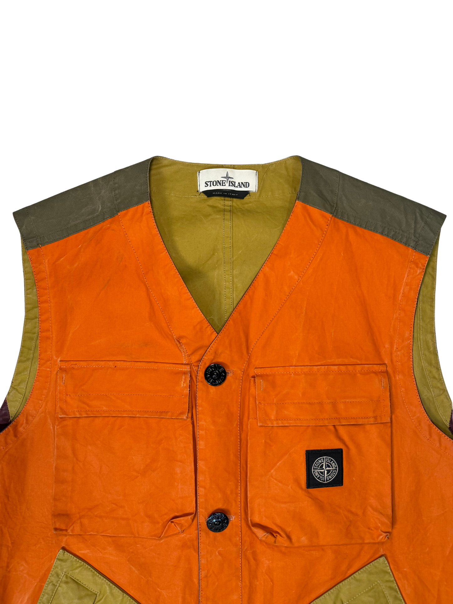 Stone Island Gilet Tela Placcata Bicolore