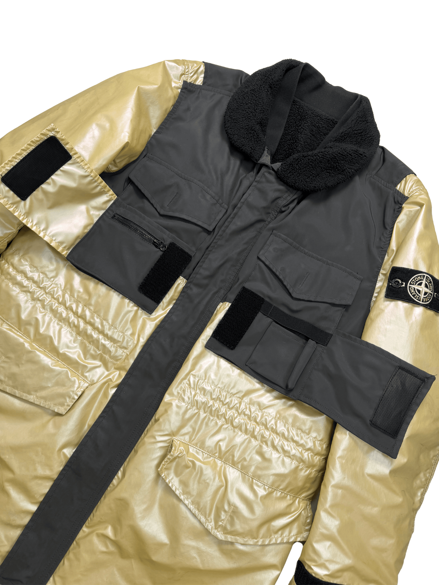 Stone Island Iridescent Coating Tela Reflex Mat 3 in 1 Pumino Interno taglia M