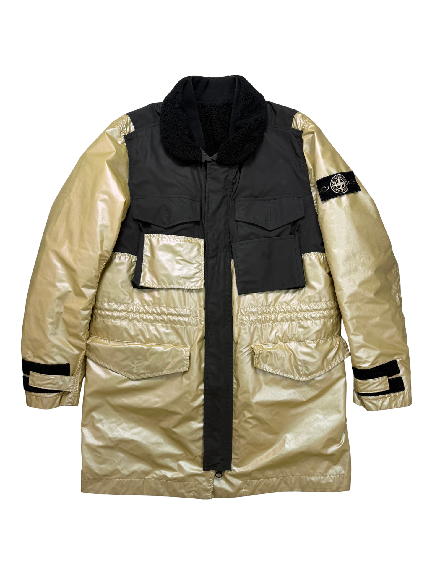 Stone Island Iridescent Coating Tela Reflex Mat 3 in 1 Pumino Interno taglia M